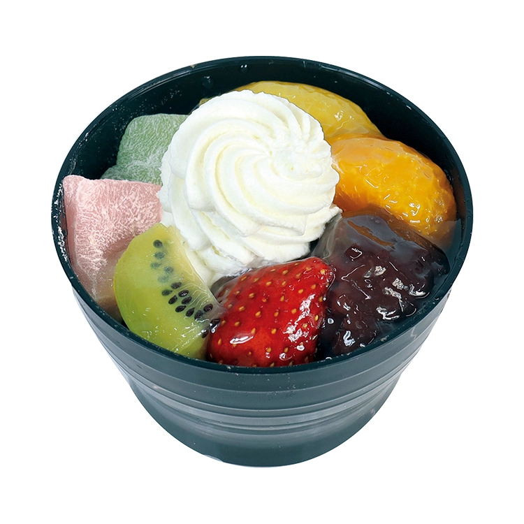 不二家のクリームあんみつ 沖縄県多良間島産黒糖使用